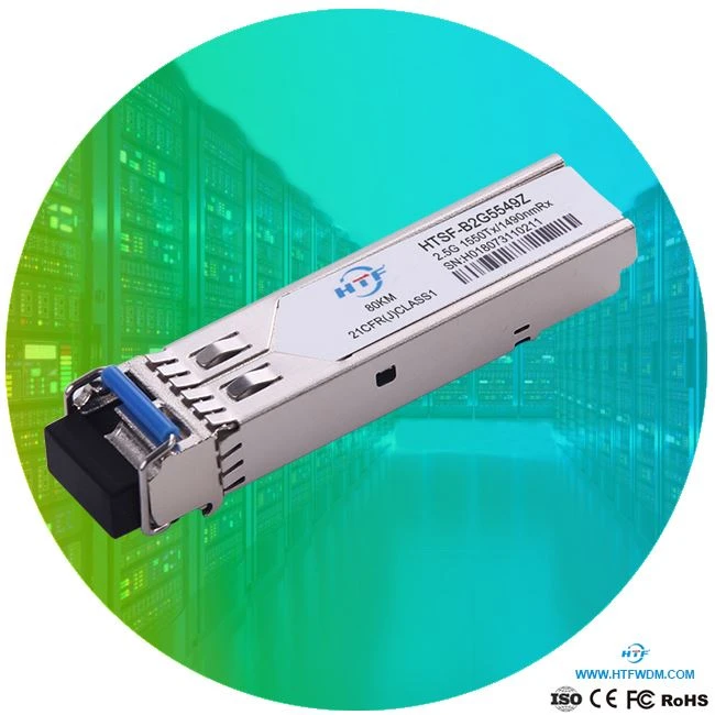 Módulo SFP lc multimodo 2.5G 80km SMF 1550Tx/1490nmRx
